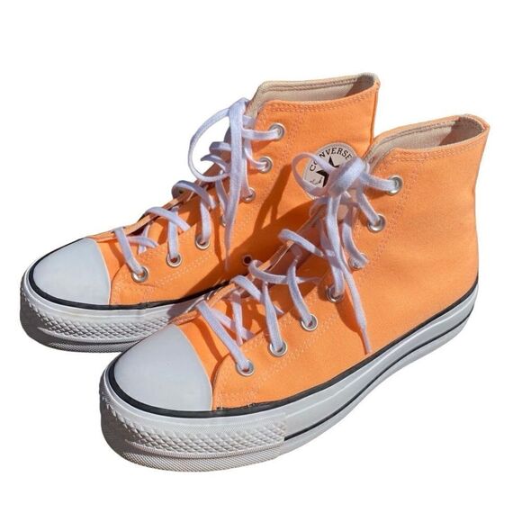 Converse Chuck Taylor All Star High Lift Platform Peach Beam 8.5 EUC - Picture 2 of 13